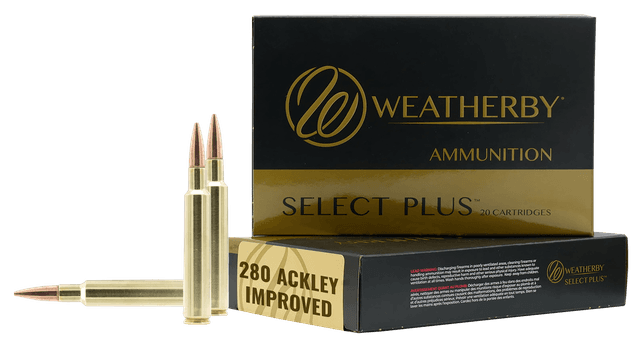 Weatherby Select Plus 280 Ackley Improved Hollow Point 139 Grain 20 Rounds