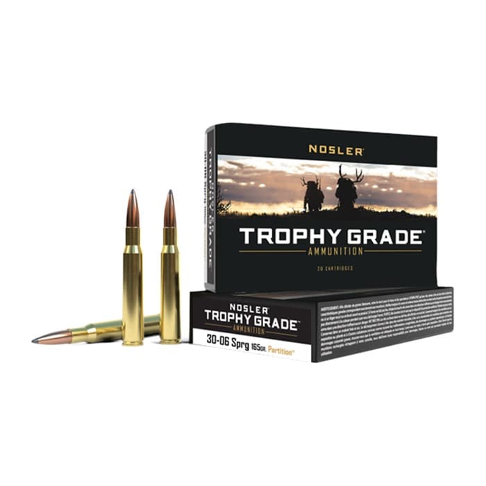 Nosler Trophy Grade 30-06 Springfield Partition Soft Point 165 Grain 20 Rounds