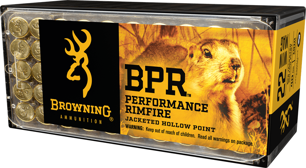 Browning BPR Performance 22 Winchester Magnum Rimfire Jacketed Hollow Point 40 Grain 50 Rounds