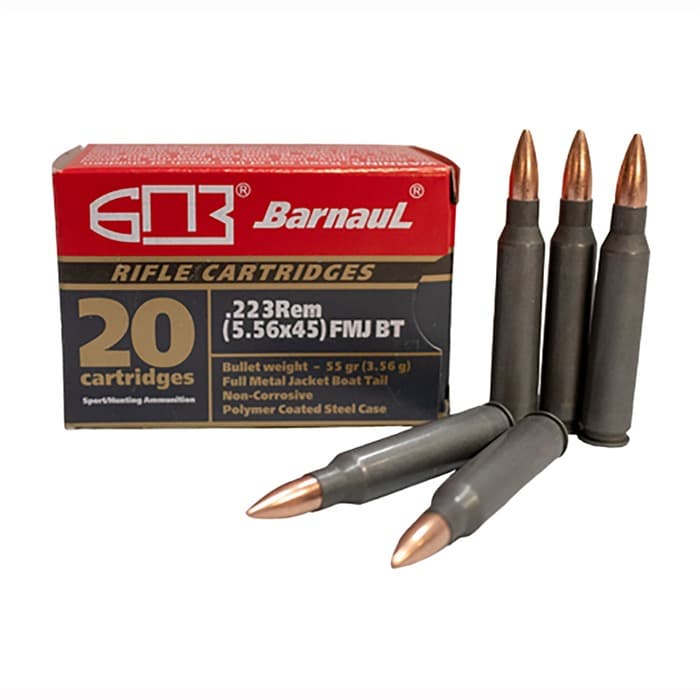 223 REMINGTON 55GR FULL METAL JACKET 20/BOX - BRN 223REM FMJBT55