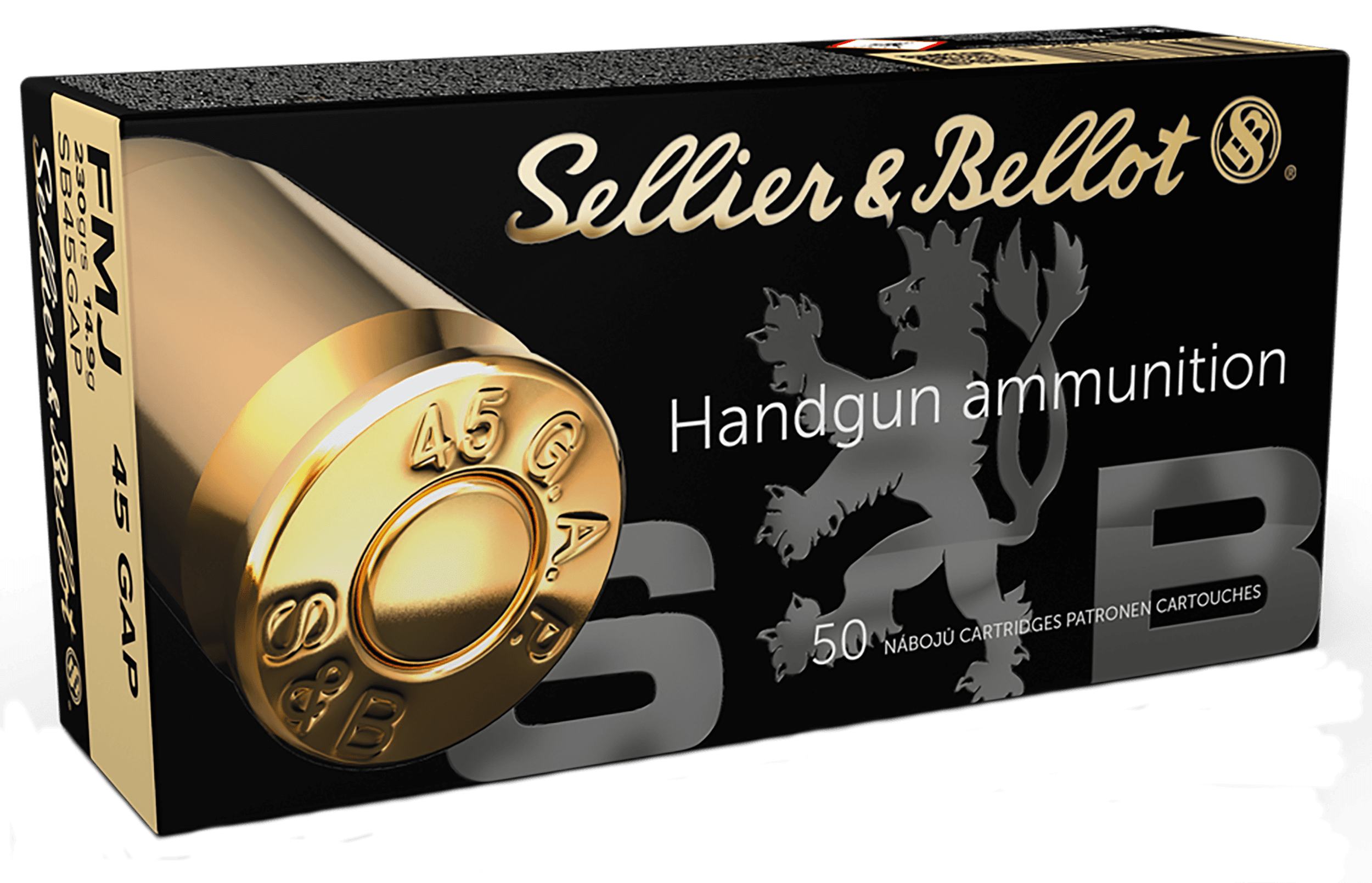 Sellier & Bellot SB45GAP 45 GAP Full Metal Jacket 230 Grain 50 Rounds