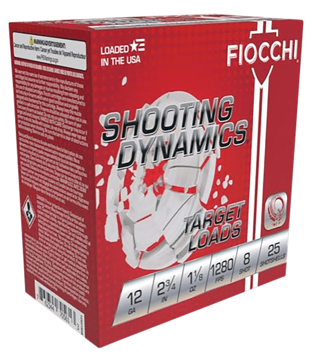 Fiocchi, Shooting Dynamics Target, 12 Gauge, Eight Shot, 1-1/8 oz, 25 Rounds