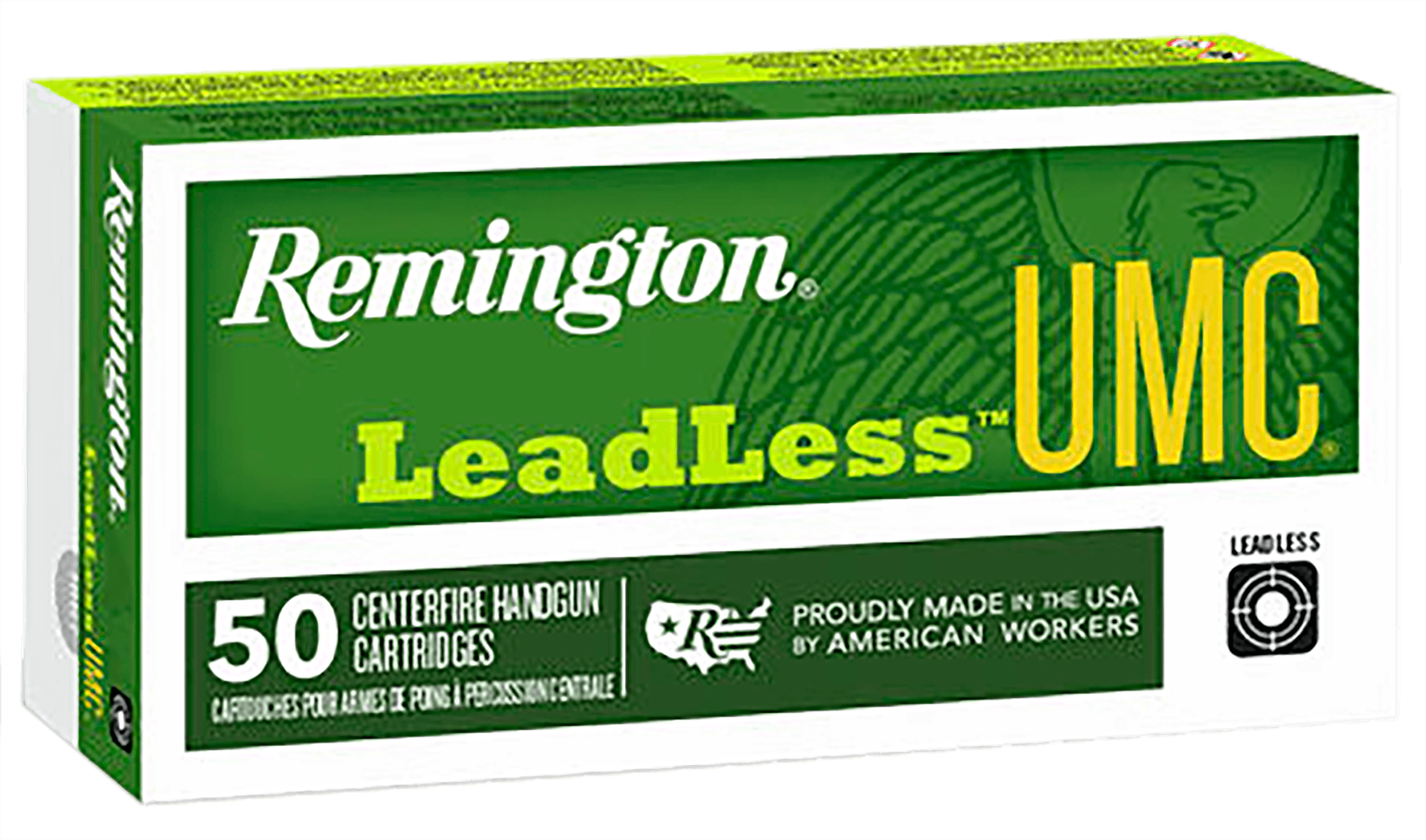 Remington UMC Leadless 40 S&W Flat Nose 180 Grain 50 Rounds