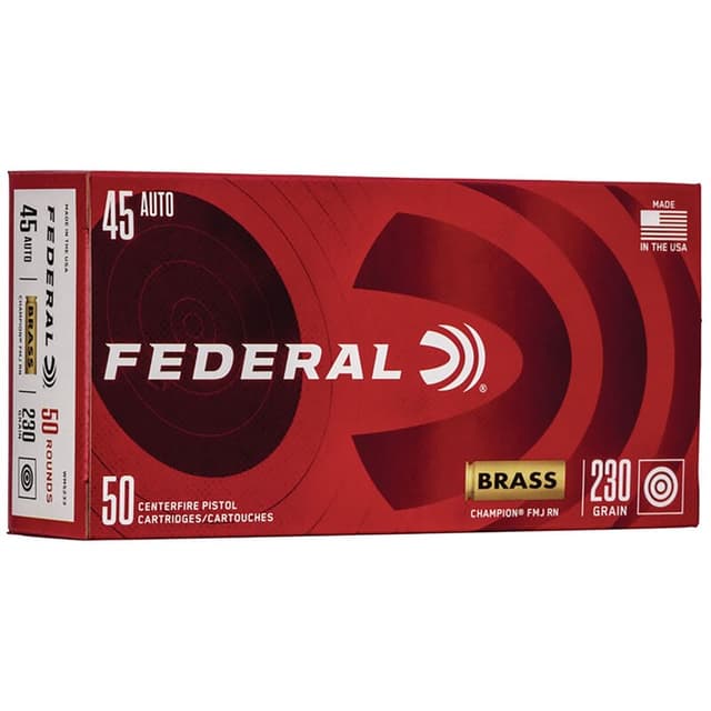Federal, Champion Training, 45 Acp, Full Metal Jacket, 230 Grain, 50 Rounds