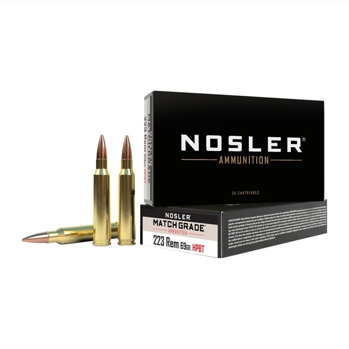 Nosler Match Grade 223 Remington Custom Competition Hpbt 69 Grain 20 Rounds