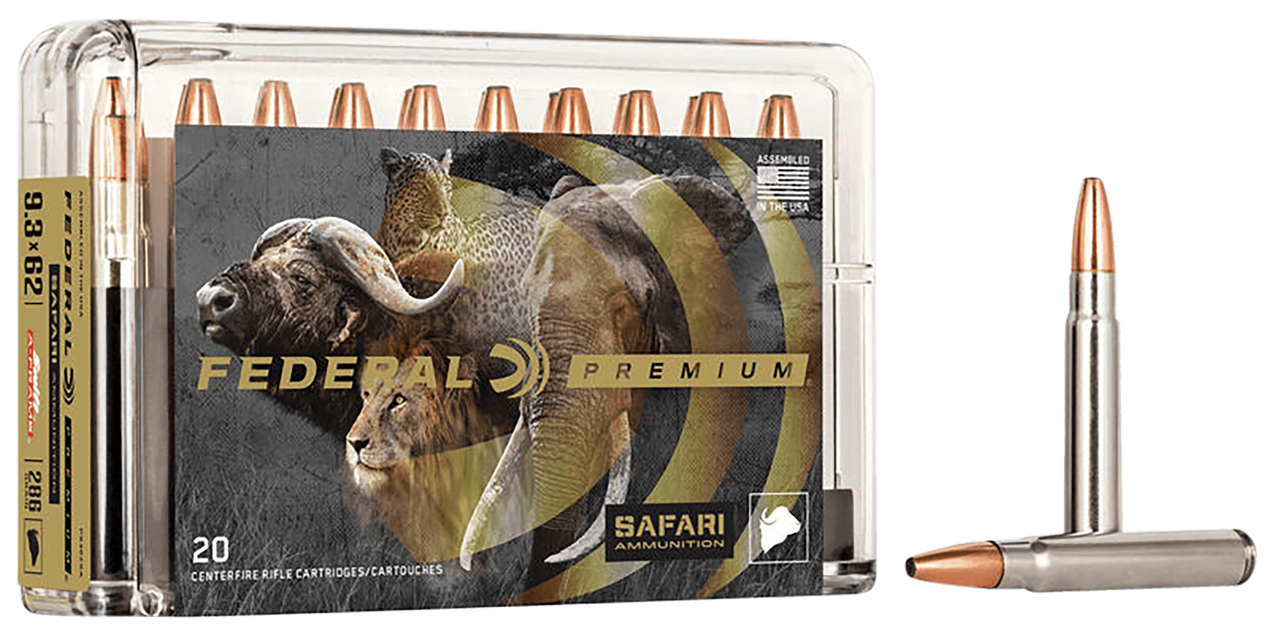 Federal Premium Cape-Shok 9.3mm Mauser Swift A Frame 286 Grain 20 Rounds