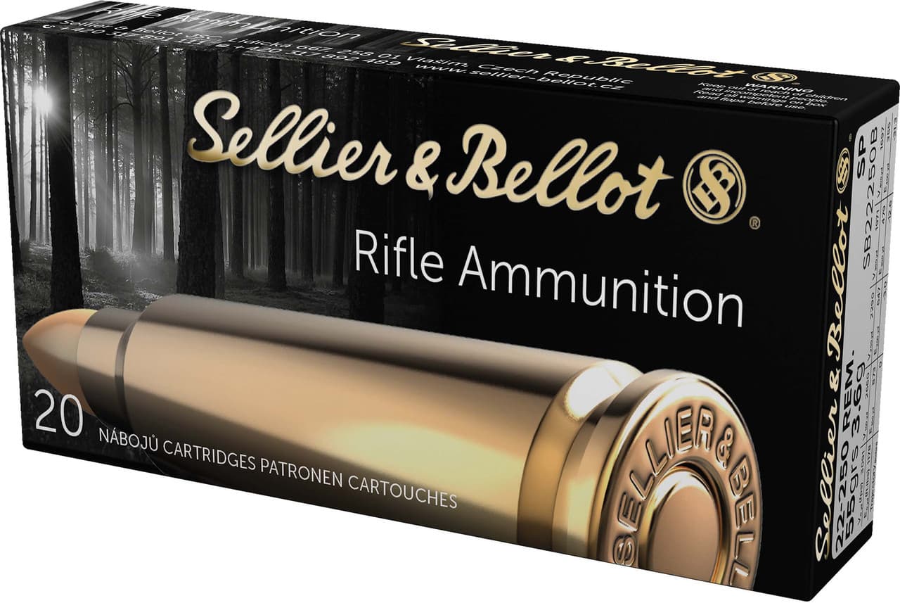 Sellier & Bellot SB 22-250 Remington Soft Point 55 Grain 20 Rounds