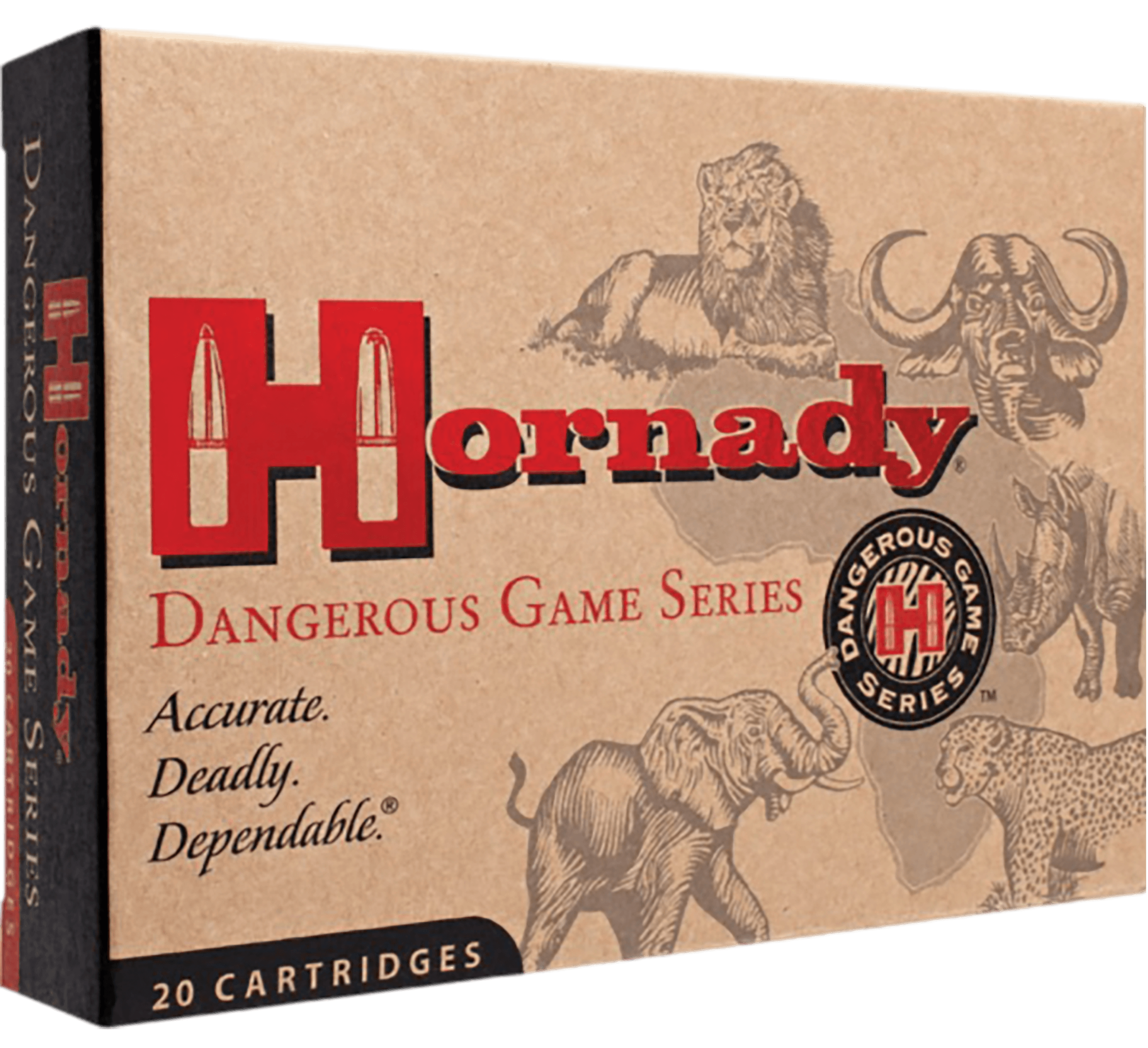 Hornady Dangerous Game 375 H and H Magnum InterLock Spire Point 270 Grain 20 Rounds