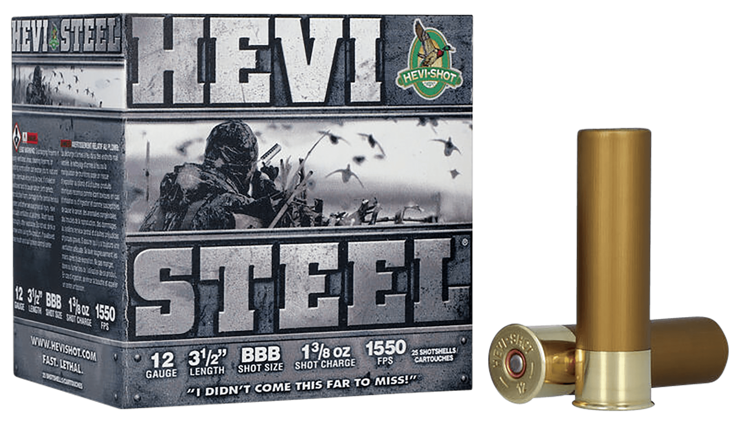 HEVI-Shot HS65888 HEVI-Steel 12Gauge 3.50" 1 3/8oz BBBShot 25 Rounds