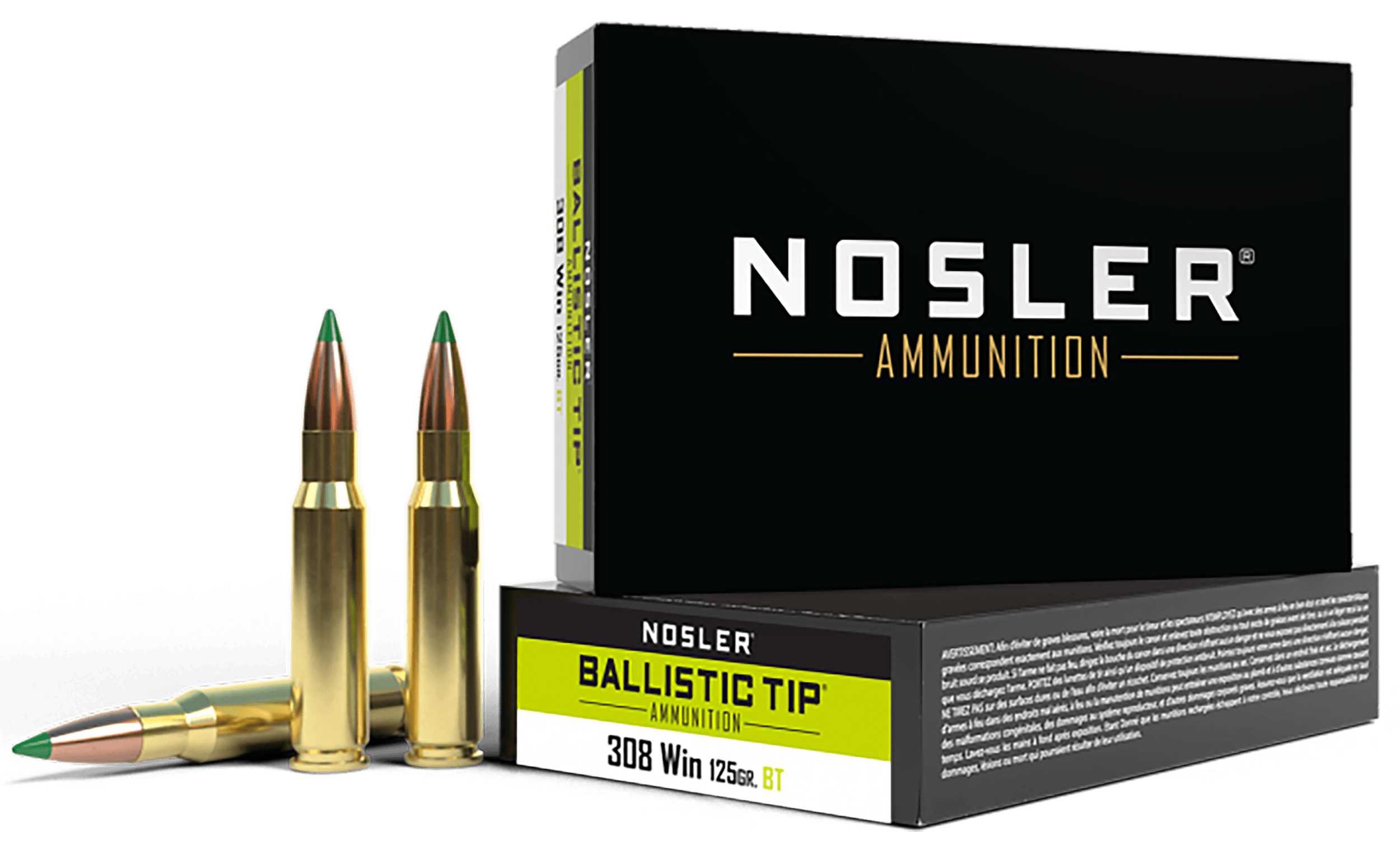 Nosler Ballistic Tip 308 Winchester Soft Point 125 Grain 20 Rounds
