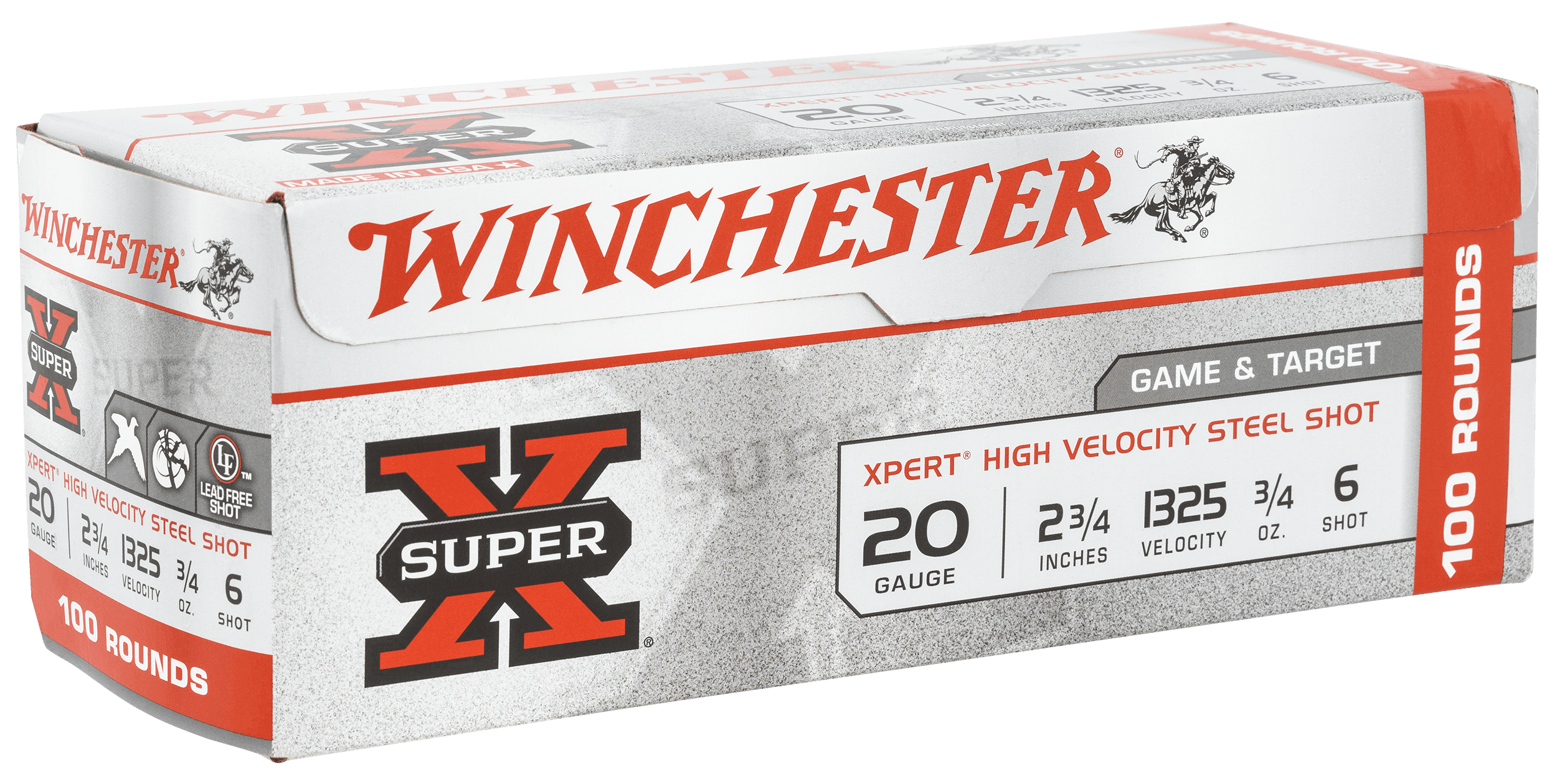 Winchester, Super X Xpert High Velocity, 20 Gauge, Steel, 3/4 oz, 100 Rounds