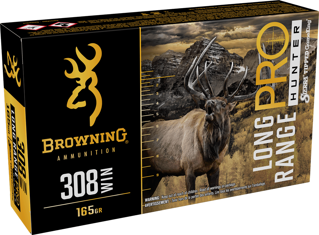 Browning Long Range Pro 308 Winchester Sierra Tipped Gameking 165 Grain 20 Rounds