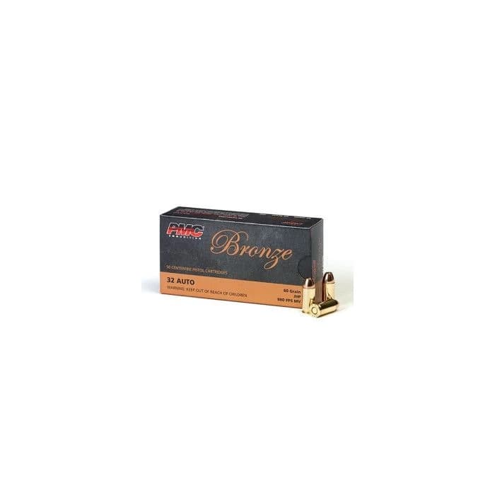 PMC Bronze .32 ACP Jacketed Hollow Point 60 Grain 50 Rounds