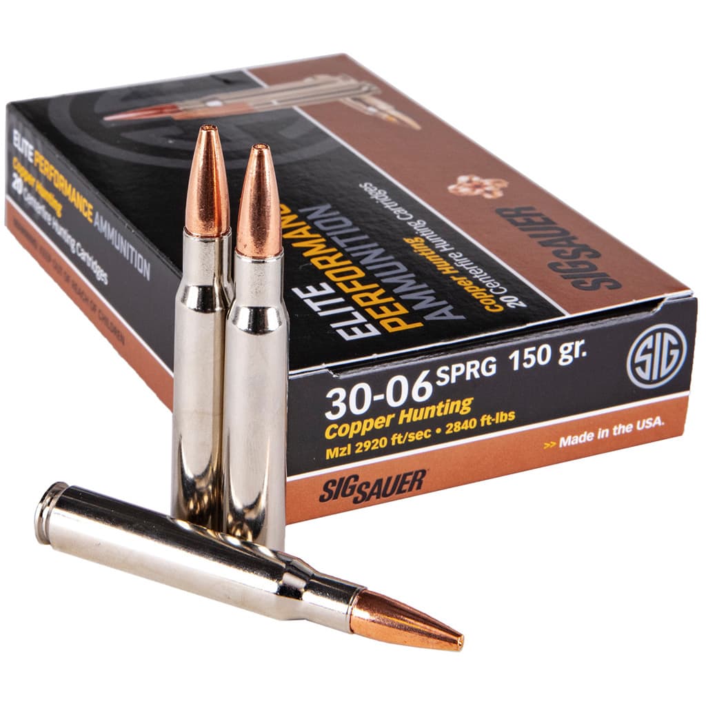 Sig Sauer Elite Copper Hunting 30-06 Springfield Solid Copper 150 Grain 20 Rounds