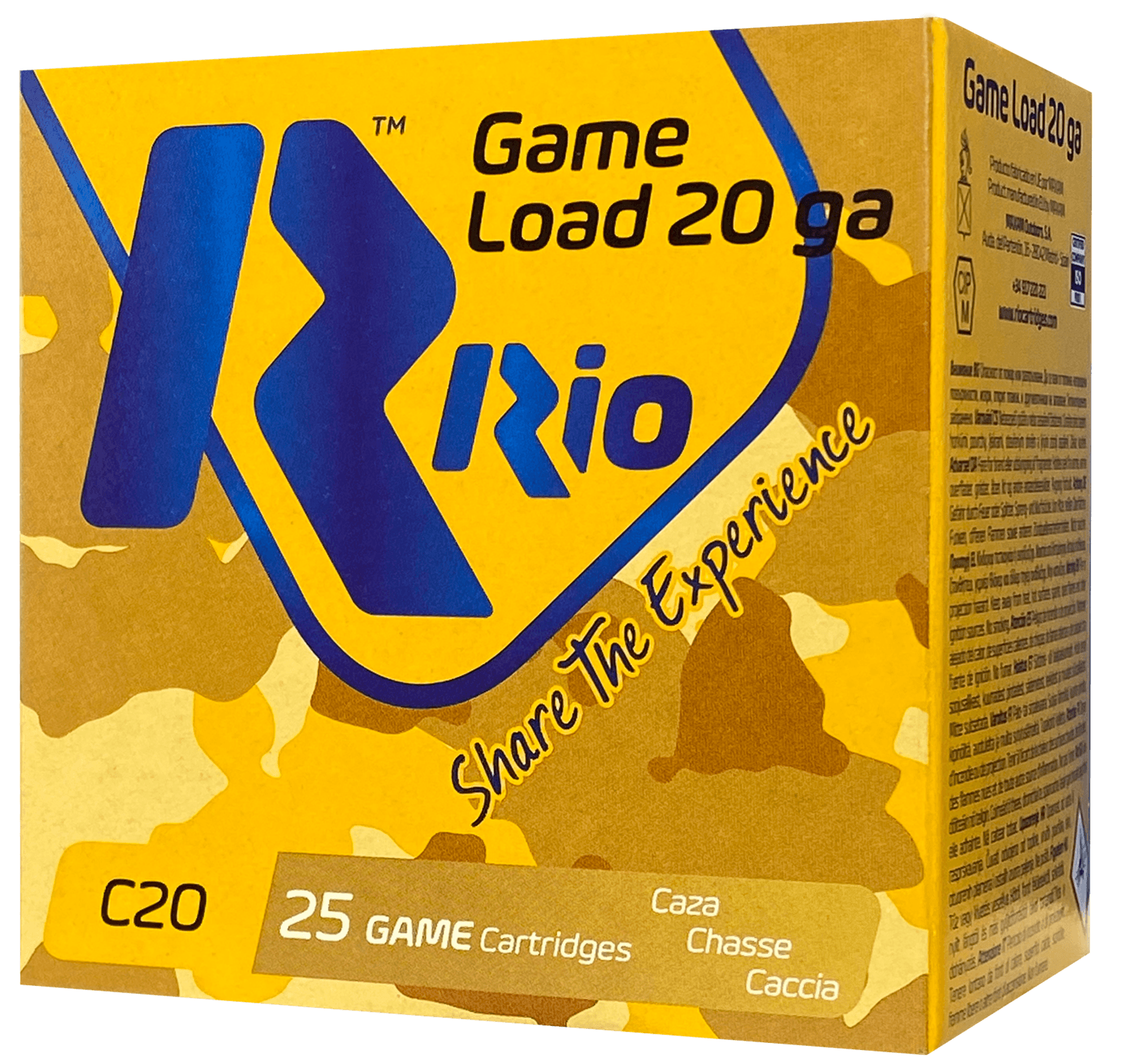 Rio Ammunition RC206 Game Load  20Gauge 2.75" 1oz 6Shot 25 Rounds