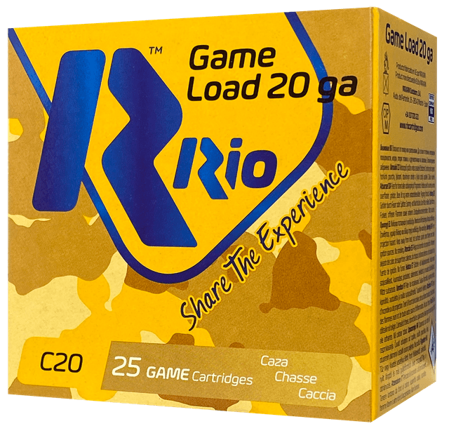 Rio Ammunition RC206 Game Load 20Gauge 2.75" 1oz 6Shot 25 Rounds