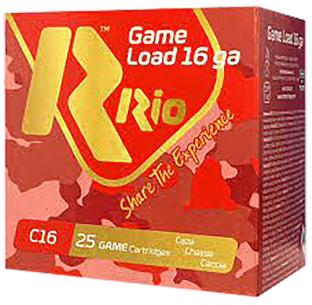 Rio Ammunition RCHV168 Game Load 16Gauge 2.75" 1 1/8oz 8Shot 25 Rounds