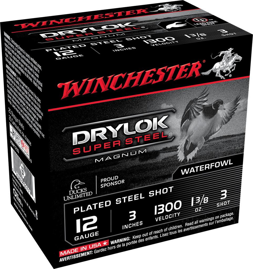 Winchester Drylok Magnum 12 Gauge Plated Load 1 3/8 Ounce 3 Rounds