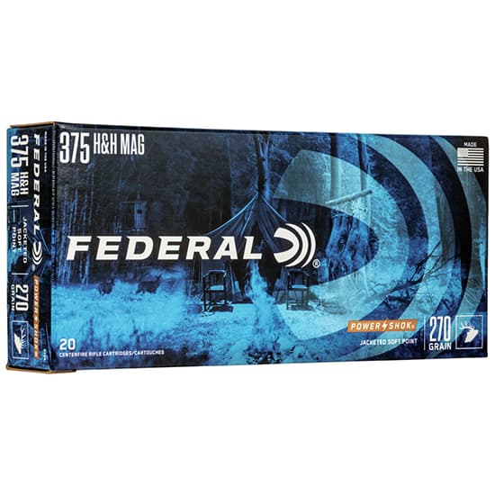 Federal Power-Shok 375 H&H Magnum Soft Point 270 Grain 20 Rounds