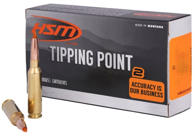 HSM Tipping Point 2 280 Remington Hornady Sst 162 Grain 20 Rounds