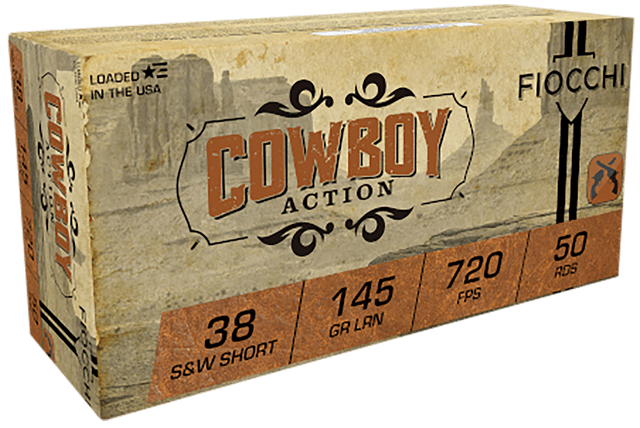 Fiocchi Cowboy Action 38 S&W Short Lead Round Nose 145 Grain 50 Rounds