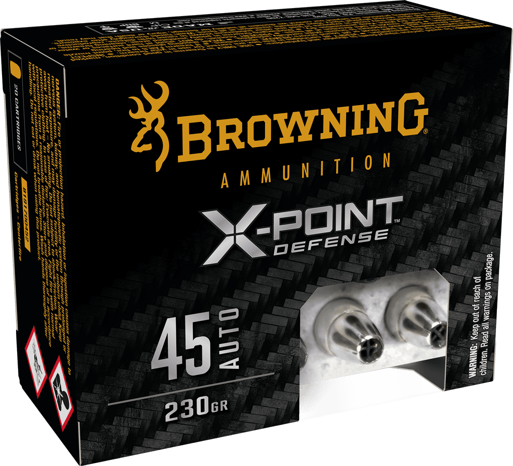 Browning Ammo B191700452 45 ACP Jacketed Hollow Point 230 Grain 20 Rounds