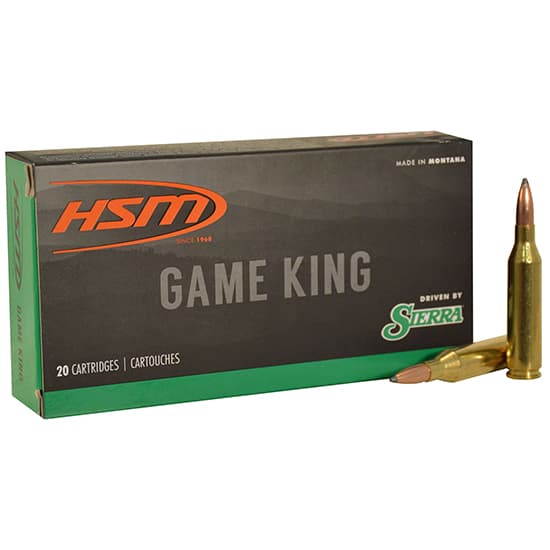 Hsm Game King 30-06 Springfield Sierra Spitzer Boat Tail 165 Grain 20 Rounds