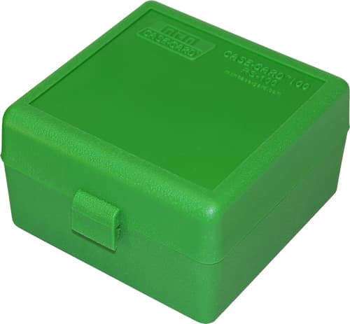 MTM Case-Gard 100 Series Ammo Box Small Rifle Green 100 rd.