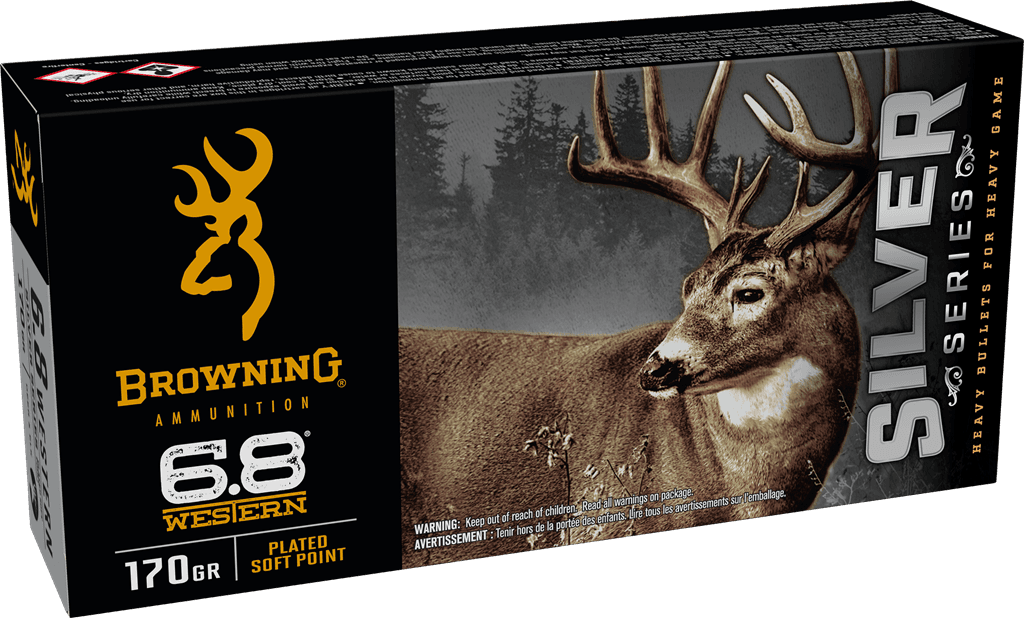 Browning Silver 6.8 Western Plated Soft Point 170 Grain 20 Rounds