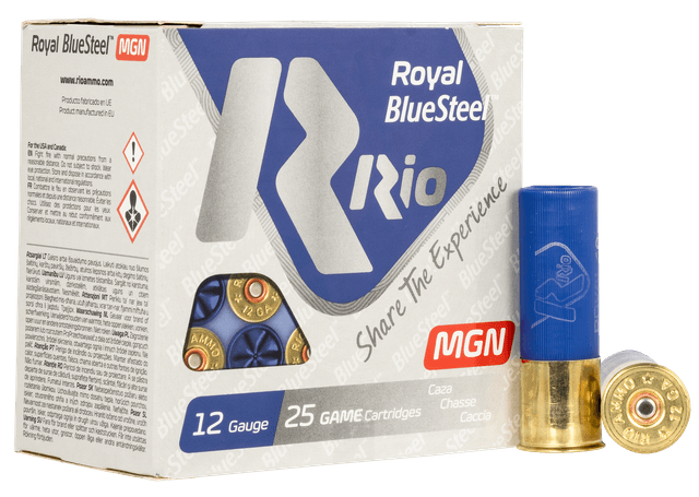 Rio Ammunition RBSM402 Royal BlueSteel Magnum 12Gauge 3" 1 3/8oz 2Shot 25 Rounds