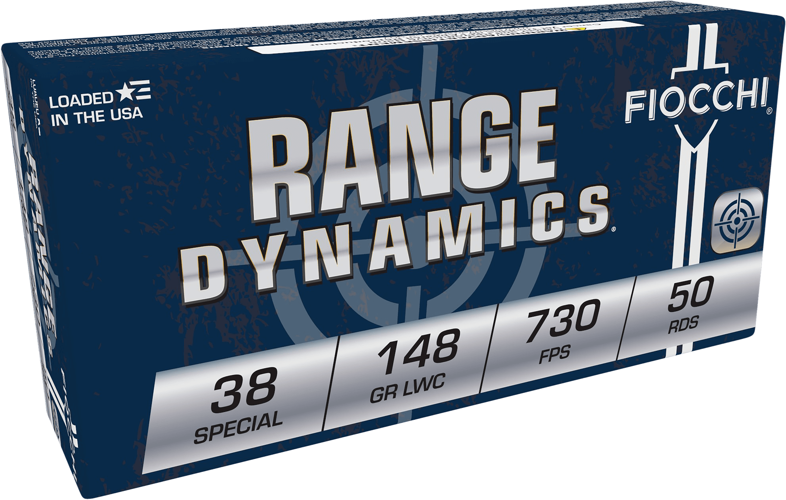 Fiocchi 38LA Range Dynamics  38Special 148gr Lead Wadcutter 50 Rounds