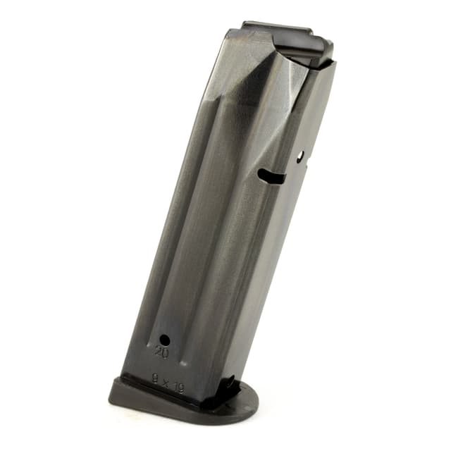 CZ 20rd 9mm Luger Magazine for CZ 75 TS Czechmate Blued Steel