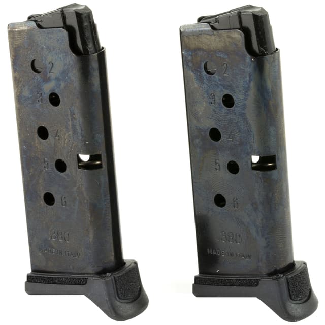 Ruger Lcp Lcp Ii 380 Acp Blued Steel 2 Pack Extended and Flush Floorplates