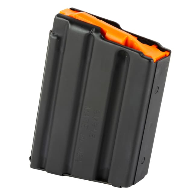 DuraMag 10rd Magazine for AR-15 223 Rem 300 Blackout 5.56 NATO with Orange Follower