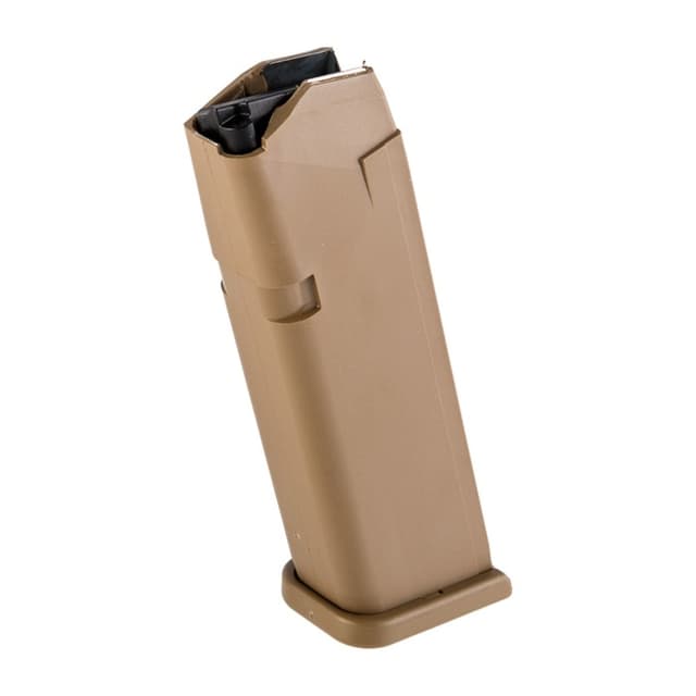 Glock 17/19 17rd 9mm Luger Magazine Coyote Tan Polymer Fits Glock 17 19X 34