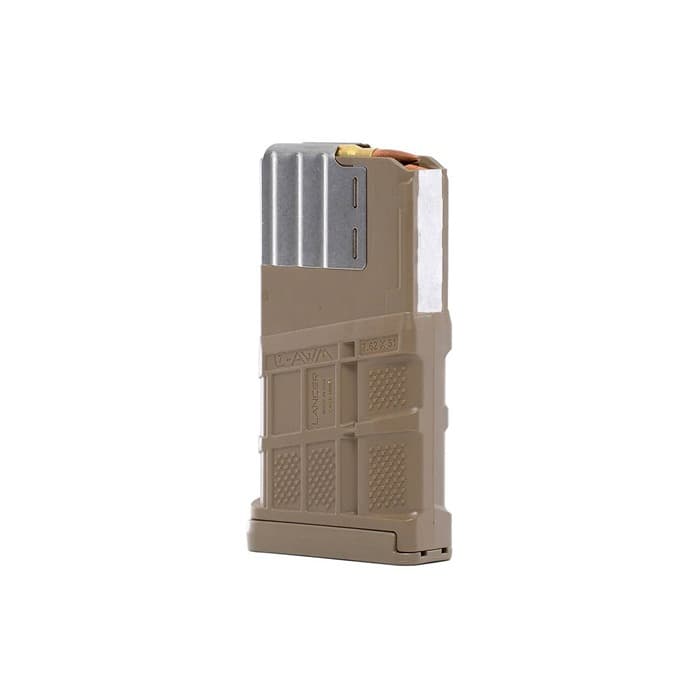 Lancer Systems L7AWM 7.62 20RD Opaque FDE Magazine for AR Rifles