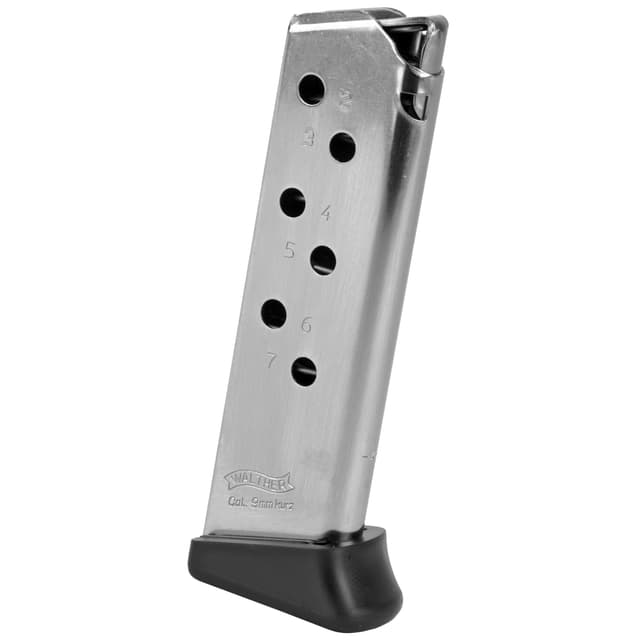 Walther Arms 2246012 PPK/S 7rd Detachable w/Finger Rest 380 ACP Nickel Steel