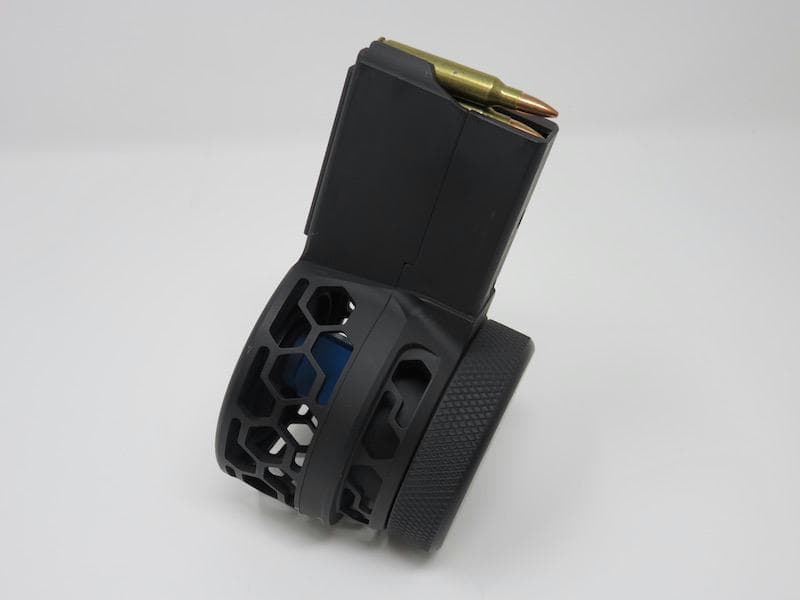 F5 MFG AR-15 .223/5.56 Skeletonized 50 Round Drum Magazine HEX Pattern Aluminum