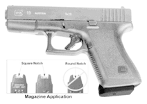 Pearce Grip PGFML Grip Enhancer Polymer 1/4" Gripping Surface for Glock Gen2 3