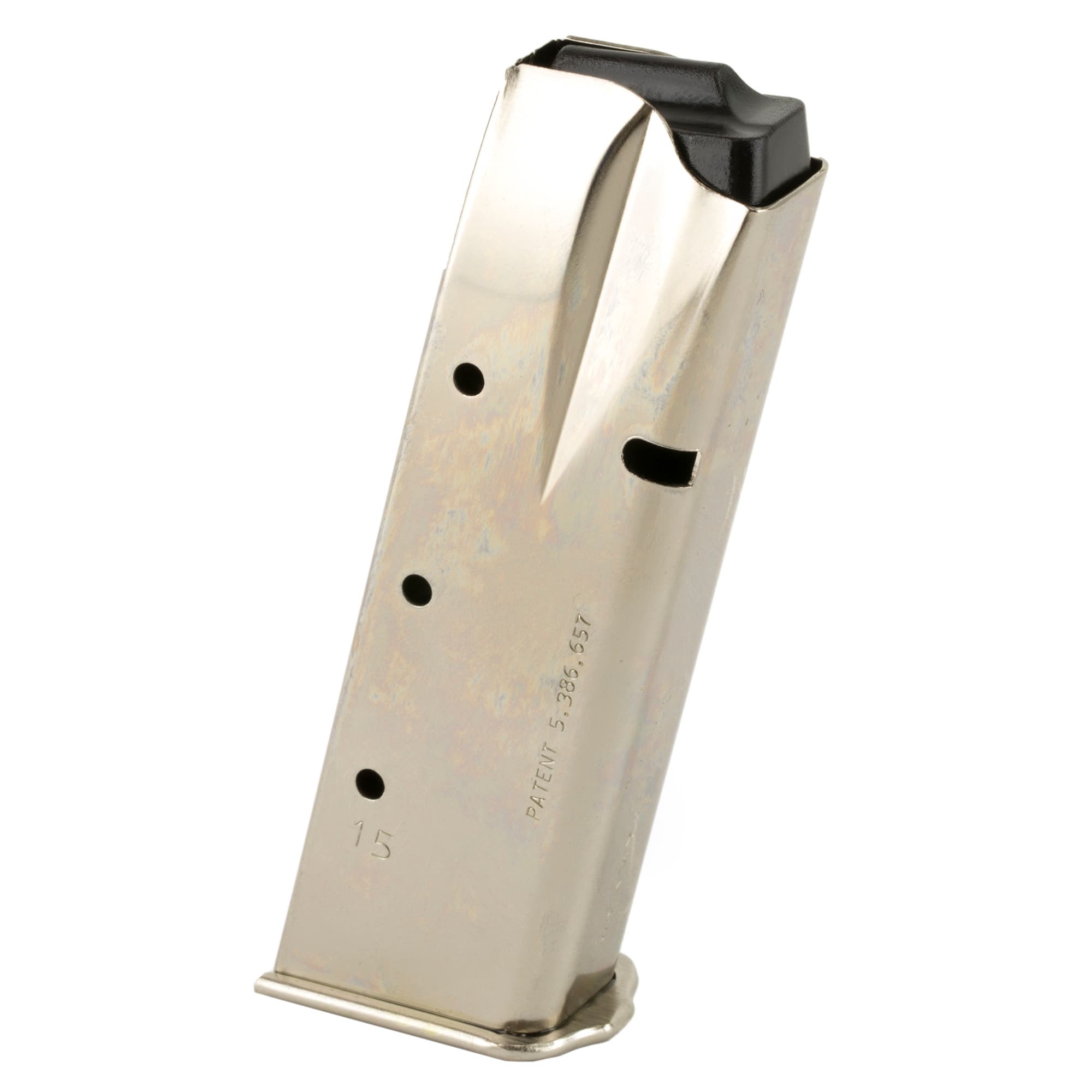 Mec-Gar MGBRHP15N 15rd 9mm Luger Magazine Fits Browning Hi-Power Springfield SA-35 Nickel