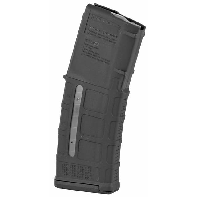 Magpul MAG556BLK PMAG GEN M3 30rd Detachable w/Capacity Window 223 Rem/5.56x45mm NATO Fits AR-15/M16/M4 Black Polymer