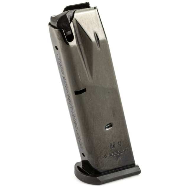 Mec-Gar 15rd Flush 9mm Luger Magazine Fits Beretta 92FS M9 92G 92X Blued Steel