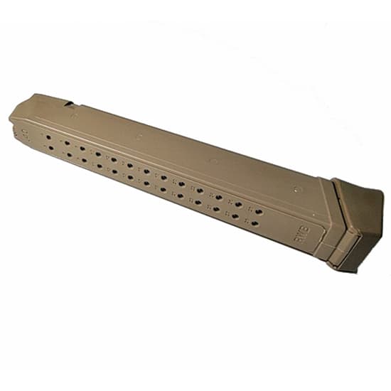 RWB Mag Glock 40SW 31rd Steel Lined Tan Polymer Compatible with Glock 22 23 27 35