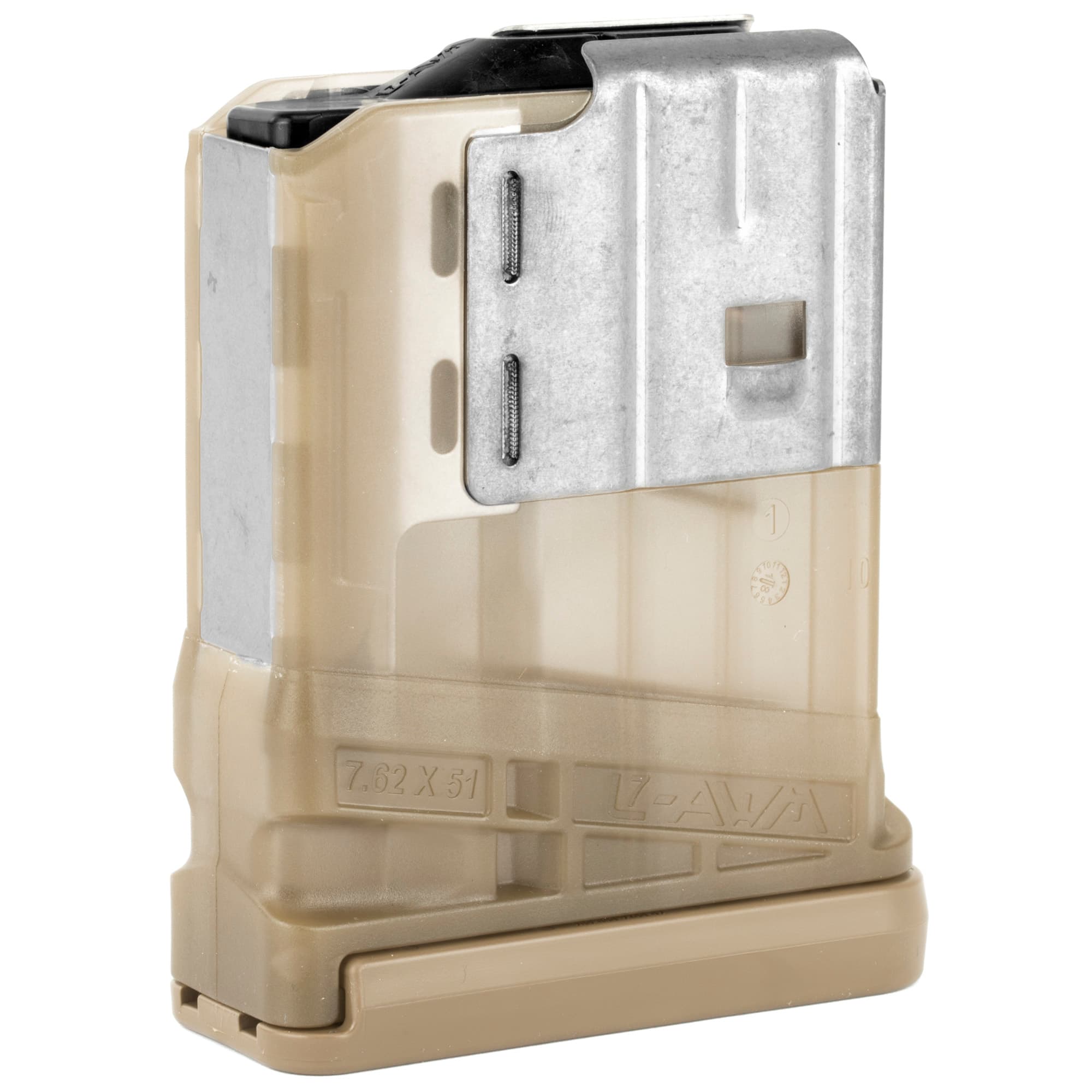 Lancer Systems L7AWM 7.62 NATO 10 Round Translucent Dark Earth Magazine
