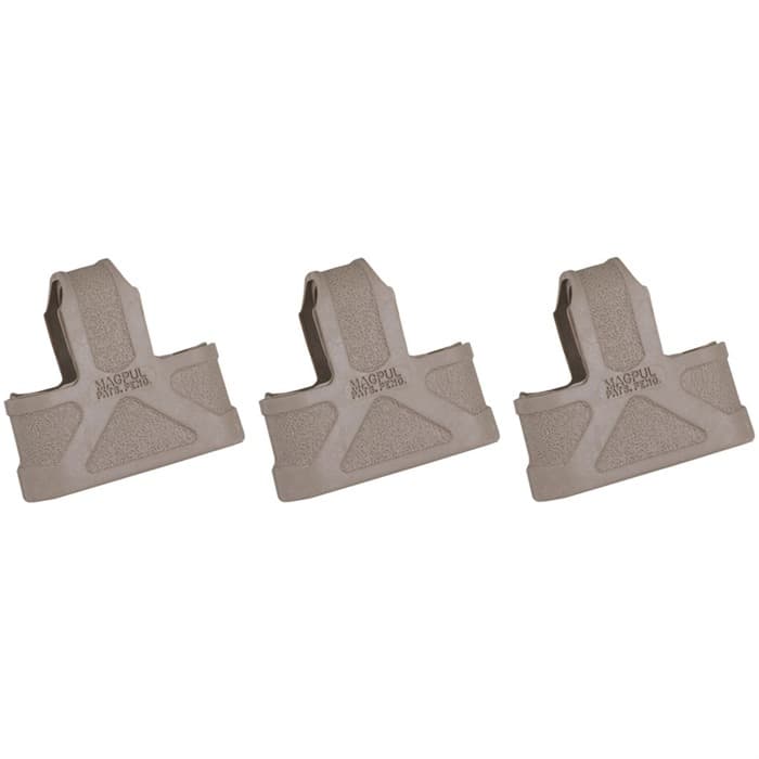 Magpul Rubber Grip Flat Dark Earth 5.56 NATO Mags 3 Pack