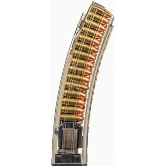 ETS 9mm Magazine Clear 30rd Fits CZ Scorpion Polymer Frame