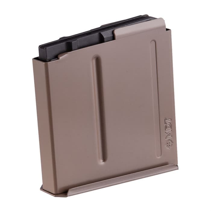 MDT 5 Round 338LM Metal Magazine Steel Flat Dark Earth AICS Compatible