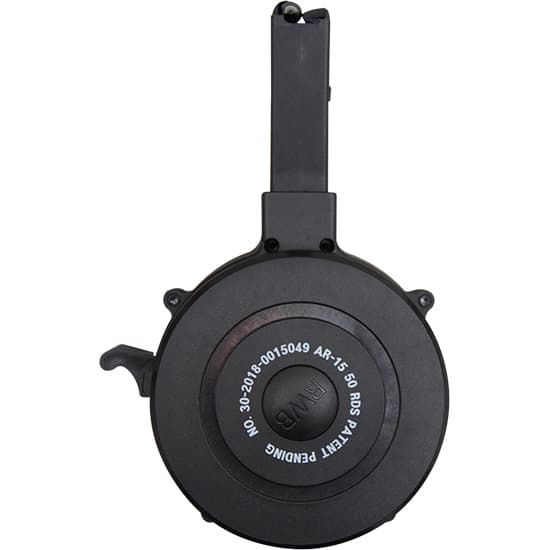RWB Single Drum Mag AR15 50rd Polymer 5.56x45mm NATO Compatibility