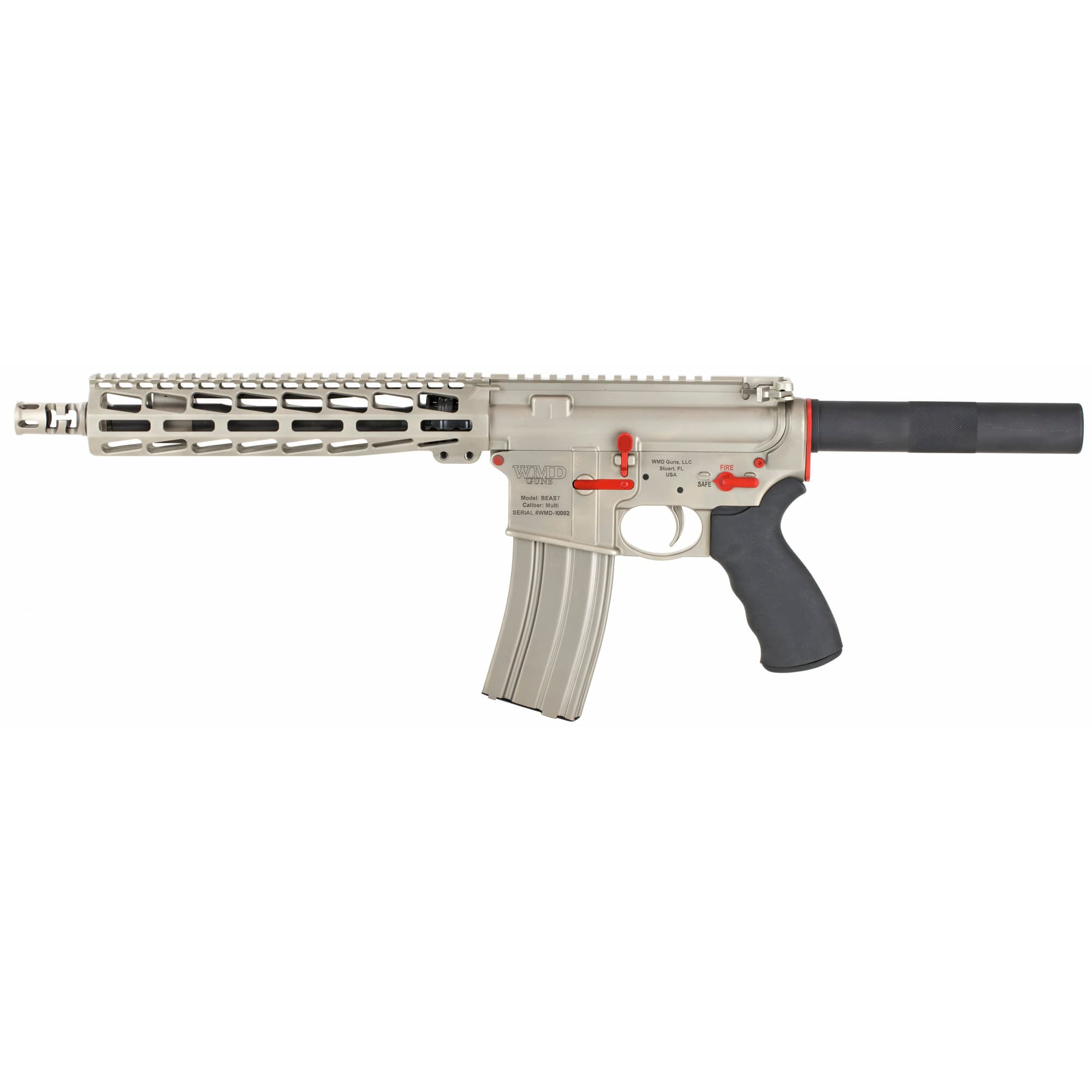 WMD NIB-X AR PSTL 556NATO 10.5" RED