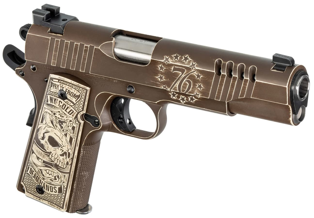 Auto Ordnance 1911TCAC16 45 ACP 5 in 7 Round Light Sand Plum Brown Cerakote
